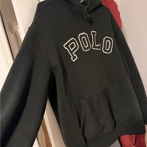 Ralph Lauren Black Polo Hoodie for Men
